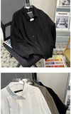 Riolio Korean High-end Long-sleeved Shirt Men's Solid Color High-end Droop Top Spring and Autumn Loose Handsome Shirt Chic Streetwear