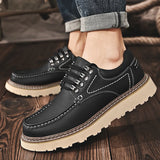 Riolio Outdoor Hiking Shoes Men Sneakers Summer Slip on Casual Men Shoes Breathable Suede Leather Shoe Anti-skid Walking Shoes Footwear