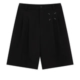 Riolio Summer Japanese Retro Simple Solid Color Casual Trousers Men Women Loose Wide-leg Shorts Fashionable and Trendy Five-point Pants