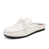 Riolio  Fashion Men Loafers Summer Leather Slippers Flats Lazy Shoes Casual Soft Comfortable Driving Shoes Moccasins Footwear for Men