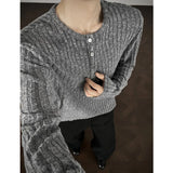 Riolio  Autumn Long Sleeved T-shirt Men Fashion Beige Round Neck T-shirt Men Streetwear Korean Loose Casual T Shirt Mens Top M-3XL