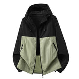 Riolio  Men's Lightweight Hooded Windbreaker Jacket Plus Size Casual Outdoor Hiking Running Jacket with Zipper Pockets Running Coat