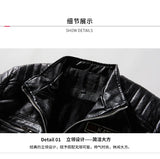 Riolio PU Male Faux Leather Blazers High Quality Leather Jacket Men's Fashion Jackets New Casual Male Stand Collar PU Leather Jackets