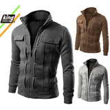 Riolio Hoodie Fleece Cardigan Hooded Coat Men's Hoodies Sweatshirts Pullover For Male Hoody Sweatshirt