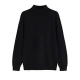 Riolio  Autumn and Winter Half Polo Turtle Neck Sweater Men's Korean Style Loose Fit Color Medium Neck Knitting Base Layer Top Sleeve