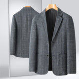 Riolio New Men's Blazer Fashion Middle-aged Business Casual Professional Wear Casual Loose British Style Sub-trend Four Seasons Suit