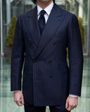 Riolio  Business Men's Suit 2 Pieces Blazer Pants Bow Collar Double Breasted Buckle Formal Work Wear Wedding Prom