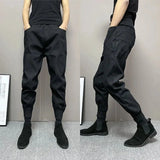 Riolio  Spring Autumn Solid Color Patchwork Fashion Long Pants Man All Match Vintage Pockets Trousers Men Casual Streetwear Male Clothes