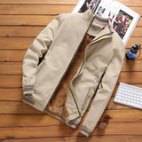 Riolio Winter Casual Fashion Trend Loose Baseball Jacket Outdoor Sports Padded Cold Warm Cotton Jacket Large Size Solid Color Zipper