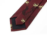 Riolio  New Year Horse Neckties Adult Animal Flower Red Neck Ties Luxury Casual Polyester 8cm Tie Wedding Suit Accessories