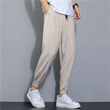 Riolio Summer Ice Silk Thin Soft Casual Men‘s Daily Baggy Pants Sports Straight Joggers Fashion Streetwear Trousers Men Clothing