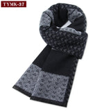Riolio  Luxury Scarf Man Winter Warm Wool Scarf For Men Cashmere Scarves Casual Plaid Male Long Pashmina Outdoor Shawls Man Muffler Gift