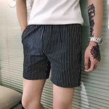 Riolio  Men's Running Shorts Stretch Outdoor Casual Fashion Black Stripe Thin Slim Fit Wearing Big Pants Outside Sports Beach Shorts