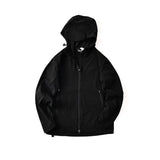 Riolio Waterproof Breathable Elastic Loose Spor Casual Hooded Jaet Coat Men's Autumn Faion Urban Sle Long Sve Regular Fit