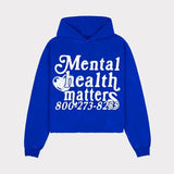 Riolio Mental Health Matters Print Hoodies Women Men Streetwear Oversized Sweatshirt Goth Y2k Top Harajuku Pocket Hoodie Men Clothing