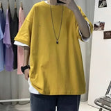 Riolio American Stylet Men's Short Sleeve T-shirt Insensitive Printing Design Sensibility Niche Oversize Half Sleeve Summer Top