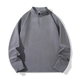 Riolio  Autumn and Winter Bottoming Solid Color Long-sleeved Men's Stand-collar Long-sleeved T Fashion Casual Top