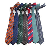 Riolio  Wholesale 8CM Men's Necktie Classic Ties For Man Wedding Business Party Polyester Dots Stripes Floral Jacquard Ascot Accessories