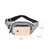 Riolio Fashion Men Women Waist Bag Casual Fanny Pack Purse Large Phone Belt Bag Pouch Canvas Outdoor Travel Phone Bag Banana Hip Bags