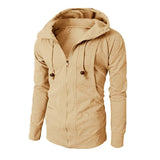Riolio  Autumn Winter New Loose Casual All-match Zipper Hoodies Male Solid Color Fashion Cardigan Hooded Sweatshirt Hombre Top Men Coat