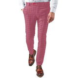 Riolio  Autumn Men's Classic Plaid Suits Pants Wool Trousers Italian-style High-waist Slim Casual Fashion Straight leg Long Pant For Men
