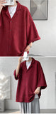 Riolio Ice Silk Shirt Men's High Quality Summer Fashion Brand ins 5-sleeve shirt loose casual masculina camisas hombre