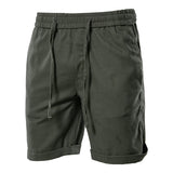 Riolio Cotton Linen Men's Shorts Solid Color Breathable Casual Gym Shorts Men Summer Beach Fashion Shorts for Men