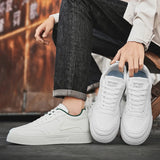 Riolio  New plus size men's casual sports shoes versatile Korean version thick soled height increase white shoes student board shoes