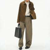 Riolio  Mens Suit Trousers Classic Commuter Casual Trousers Autumn Business Daily Office Simple Straight Trousers Men'S Clothing