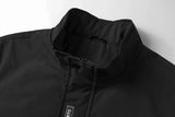 Riolio Mens Bomber Zipper Jacket Slim Business Jackets Male Outwear Spring Autumn Casual Jackets Solid Color Stand Collar Male Coats
