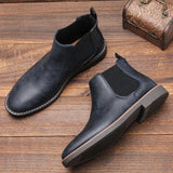 Riolio 40~46 Chelsea Boots Men Brand Comfortable Fashion Leather Men Boots