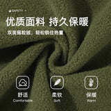 Riolio Double-sided Fleece! Retro Military Green Straight-leg Pants Women Loose Thickened Warm Drawstring Casual Wide-leg Pants Men