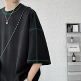 Riolio Summer Short Sleeve T-shirt Men Fashion 3 Colors Oversized T Shirt Men Streetwear Hip Hop Loose O-Neck Tshirt Mens Top S-2XL