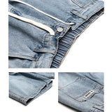 Riolio  Summer Men High Street Loose Straight Leg Denim Shorts Male American Vintage Jeans Casual Versatile Nostalgic Blue Pants