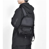 Riolio  Mini Men's Backpack Fashion Small Man Shoulder Schoolbag Travel Backpacks Oxford Cloth Male Rucksack  Outdoor Black Bagpack