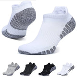 3pairs Thickened Towel Bottom Running Socks Mesh Boat Socks Non-slip Breathable Sports Socks Low Cut Men's Socks Women's Socks