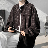 Riolio Spring Summer Printed Long Sleeve Shirts Man 2024 Casual Oversize Blouse Fashion Male Cardigan Korean Clothing Plus Size 5XL-M