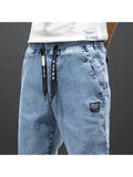 Riolio  Plus Size 7XL 8XL Spring Summer Cargo Jeans Men Fashion Streetwear Denim Pants Baggy Casual Jogger Harem Jean Trousers Male