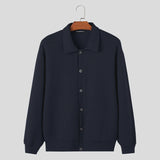Riolio Men Sweaters Solid Color Knitted Lapel Long Sleeve Button Casual Male Cardigan Streetwear Korean Outerwear INCERUN S-5XL
