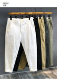 Riolio Autumn Winter Men's Korean Fashion Casual Thin Small Straight Leg Korean Loose Crop Pants Comfortable Versatile Pants