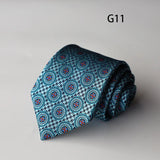 Riolio  Handmade 8cm Dots Striped Neckties Business Formal Dress Professional Men's Silk Ties Wedding Party Suit Cravat Brown Neck Tie
