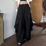 Riolio  XS-5XL Y2k Irregular Skirt Pants Gothic Dark  Multi-Layer Casual Pants Genderless Streetwear Fashion Youth Wide-Leg Pants Unisex
