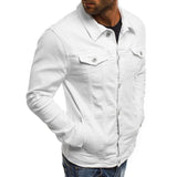 Riolio New Men's Jeans Jacket Business Casual Lightweight Long Sleeve Shirt High Street Spring Autumn Jackets Biker Coat Outwear Tops