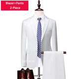 Riolio  M-6XL ( Jacket + Vest + Pants ) Boutique Pure Color Mens Business Formal Suit 3Piece Set and Two-piece Set Groom Wedding Dress
