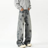 Riolio Jeans Men's New Denim Pants wash jeans New Fashion High Quality Washed Male Jeans Loose Wide Leg Trousers Straight Casual jean