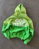 Riolio Vintage Streetwear God heals Painting Printed Hoodies Women Sweatshirt Harajuku New Oversized Street Y2k Tops Men Clothing
