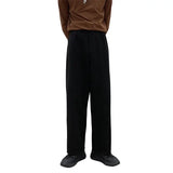 Riolio WELL DRESSED MEN Winter Thick Woolen Pants Men Warm Fashion Cotton Black/Brown Suit Pants Men Loose Straight Pants Mens Casual Trousers S-2XL