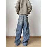 Riolio  Streetwear Loose Jeans Men 2025 New Korean Style Fashion Loose Straight Wide Leg Pants  Men's Brand Clothing baggy jeans hot