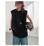 Riolio Summer Men Trendy Casual Streetwear Oversized Sleeveless T-shirt Youth Y2K Hip Hop Cotton Tank Tops Sports Basketball Vest