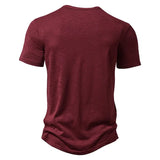 Riolio Ultra-Soft Bamboo Cotton Henley T-Shirts Men Brand Slim Fit Short Sleeve V Neck T Shirt Men Daily Work Causal Tops Tees XXL